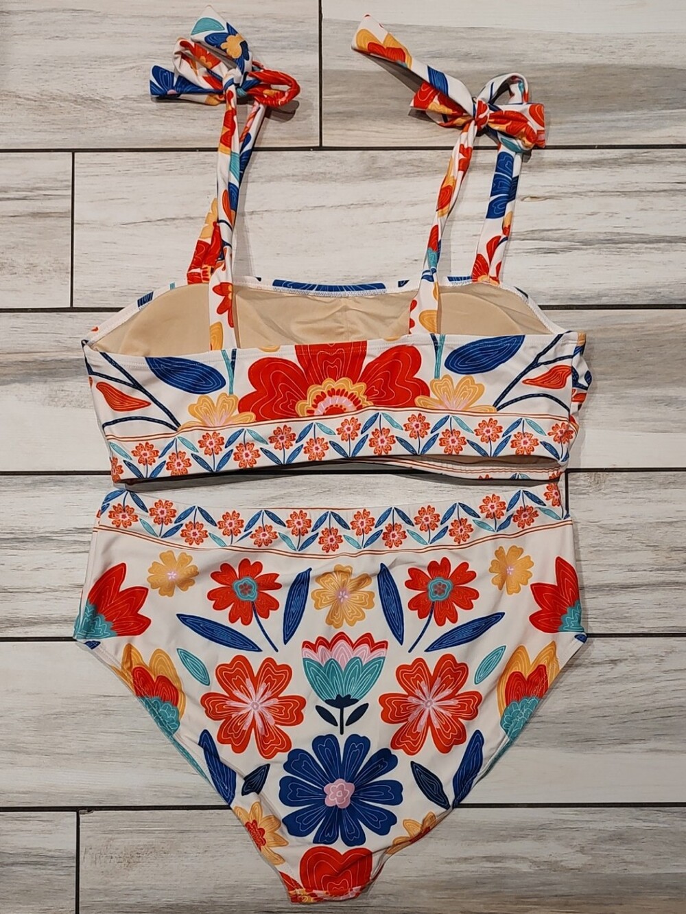 Multi Color Floral Two Piece - Picture 2 of 3